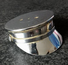 (456) WW1 Trench Art Military Cap Ashtray or  Hanging Candle Holder 9cm Diameter