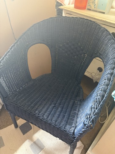Blue wicker patio - blue,