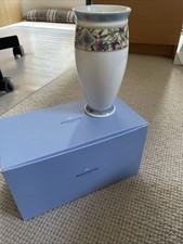 VINTAGE Wedgewood Vase Sarah Floral 1995 Bone China  with original box