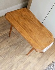 Vintage Scandinavian Live Edge Hand Carved Coffee Table