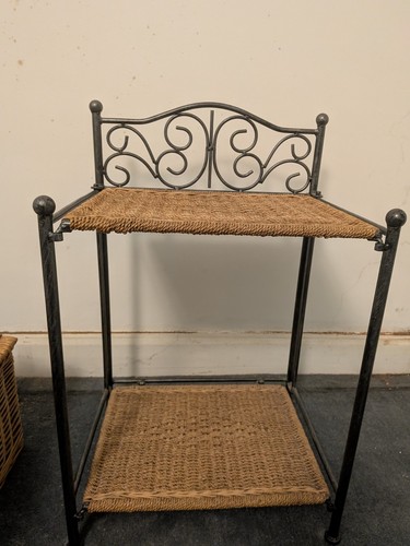 Wrought iron and wicker