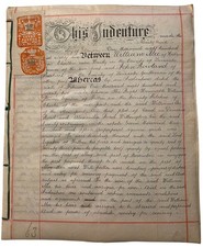 Antique Victorian Lnd Deed