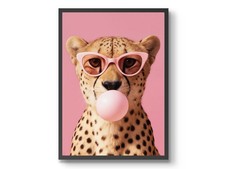 Cheetah Blowing Bubbles Art