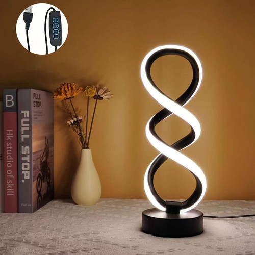Usb led spiral bedside table - usb,
