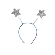 Silver Glitter Star Headboppers Alien Headband Halloween Fancy Dress Hen Party