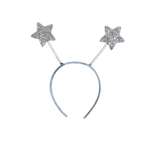 Silver glitter star - silver,