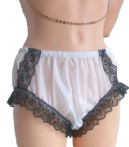 White nylon knickers with - white,