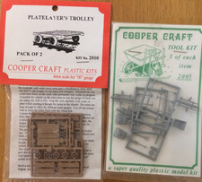 OO Cooper Craft plastic kits 2010 platelayer's trolley & 2005 tool kit