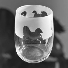 LHASA APSO Frieze Boxed 36cl Crystal Stemless Wine / Water Glass