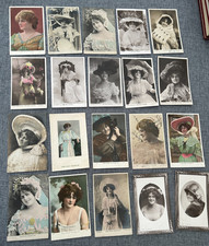 ACTRESS PORTRAIT GLAMOUR FASHION VINTAGE POSTCARD SET X 20 POSTCARDS EARLY 1900