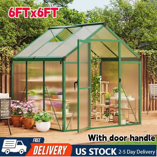 6x6ft greenhouse aluminum for - 6x6ft,