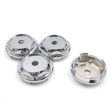 4 Pcs Silver Tone Chrome 66mm