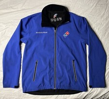Dominoes Pizza Jacket Men’s Medium Blue Full Zip Employee Uniform