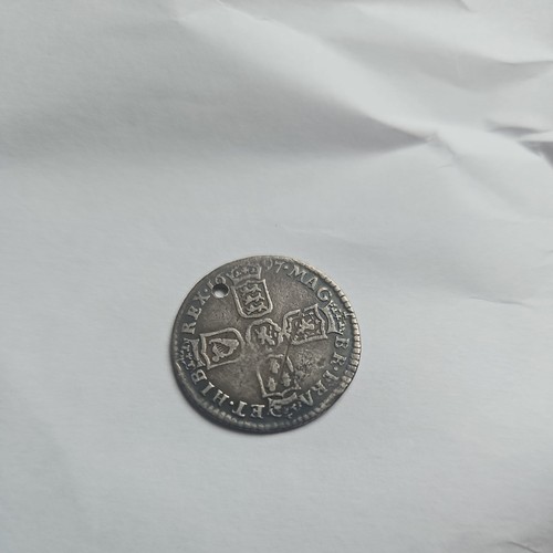 1697 william iii sixpence - william,