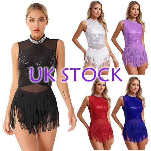 Womens fringe leotard tassel - womens,
