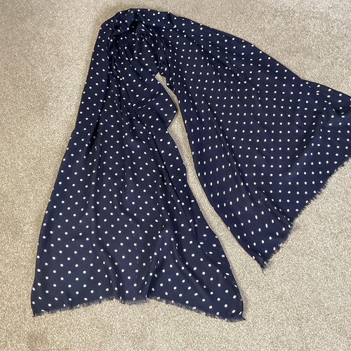 Navy white spot chiffon - navy,
