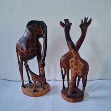Pair Hand Carved Wooden