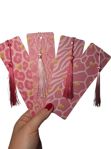Pink print bookmark bundle - print,