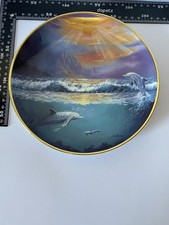 Franklin Mint Heirloom Collection "Dawn Of The Dolphin" Ltd. Edition Plate Retro