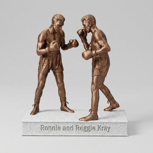 Kray twins boxing fight statue - kray,