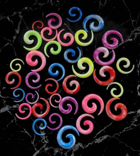 Acrylic spiral ear taper - acrylic,