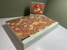 Set 6 Placemats 6 Coasters Red Table  Mats Pimpernel Strawberry Thief Wm Morris