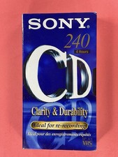 Sony E240 CD 4 Hour Blank VHS Video Cassette Tape New & Sealed
