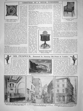 Original Old Antique Print