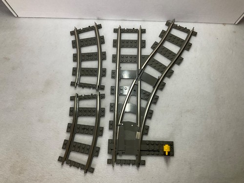 Lego metal rail train track - lego, 9v