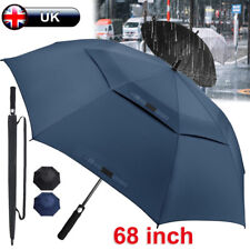 Extra Large 68" Golf Umbrella Automatic Windproof Wind Vented Canopy Storm XXL