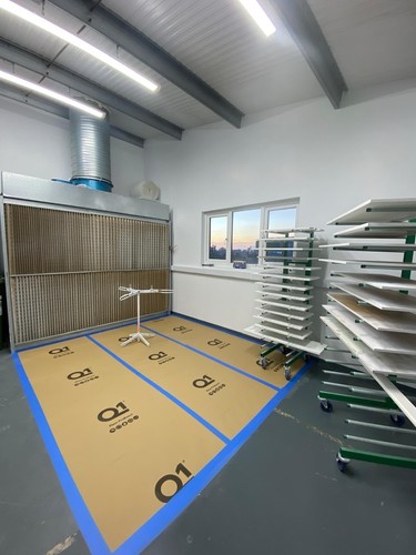 Rdm spray booth with - spray, dry