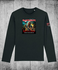 Iron Maiden long sleeve unisex t-shirt 2025 world tour run for your lives organi