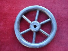 LARGE ANTIQUE FORGED IRON WEIGHT PULLEY WHEEL FOR TURRET CLOCK