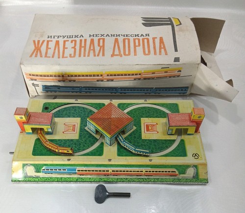 Vintage ussr tin wind - wind-up, train