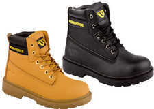 Mens Leather Safety Steel Toe