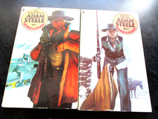 George G. Gilman ADAM STEELE 1 & 2 1ST NEL 1974 VIOLENT PEACE & BOUNTY HUNTER  k