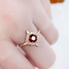 2 Ct Round Cut Red Diamond
