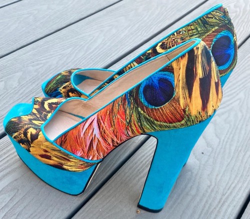 Faith peacock feather print - peacock,