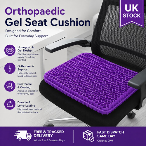 Orthopaedic gel seat - seat, cushion
