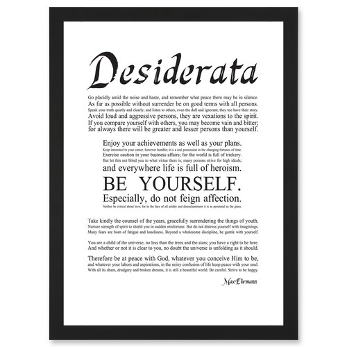 Desiderata ehrmann placidly - go,