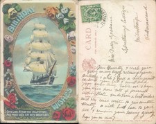 Birthday card with sailing