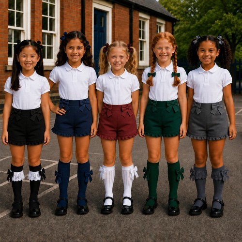 Girls school shorts - girls,