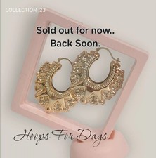 Gold Gypsy Style Creole Hoops, 45mm Large And Chunky Creole Hoop Earrings Hollow