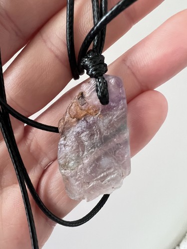 Rainbow fluorite slab pendant - fluorite,