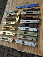 Vintage Old Dead Bolt Strike Plate Brass Iron 6"7"8" (18) Available door frame 1