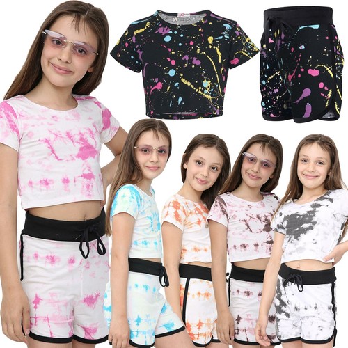 Kids tie dye crop - crop, shorts