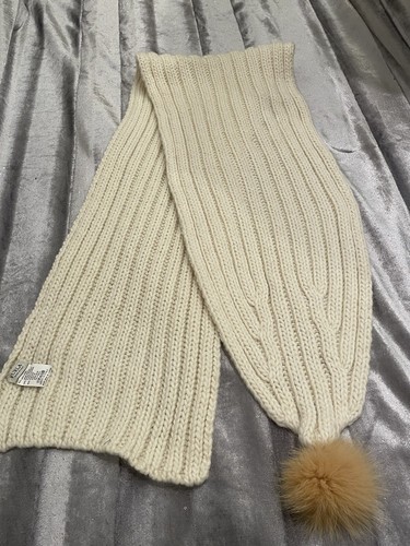 Furla cream wool scarf - wool,