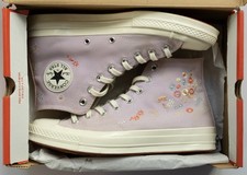 Converse All Star Hi 70 S pale amethyst multi egret size 9 boots pink flowers