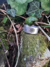 Helm of Awe Ring - Aegishjalmur -  Handmade Pewter Ring - Viking Jewellery
