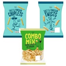 M&S crunchy Snacks combo mix sweet chilli cheese & onion salt & vinegar twists